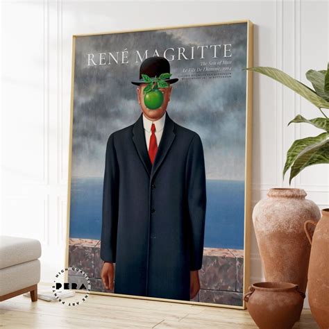 Rene Magritte Print The Son Of Man 1964 Magritte Poster Etsy