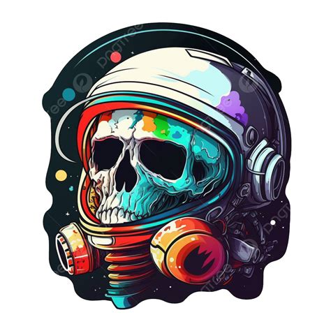 Astronaut Skull Astronaut Skull Illustration Png Transparent Clipart