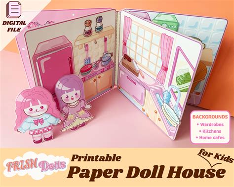 Paper Doll House Printable Paper Doll Busy Book Quiet Book Dress Up