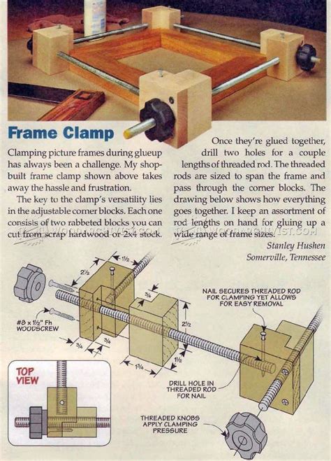 Clamps are immensely helpful (even essential) in performing cer­tain tasks. DIY Frame Clamp • WoodArchivist