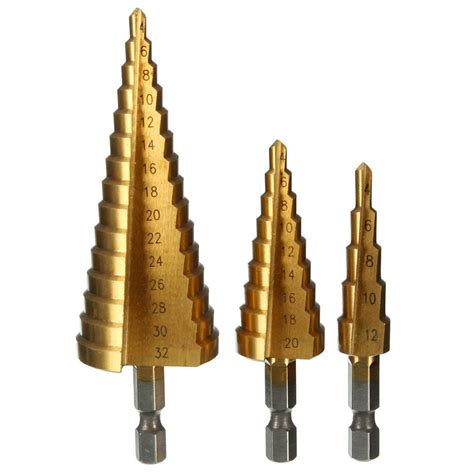 Pagoda drill steel drill bit step drill step drill bit titanium-coated 