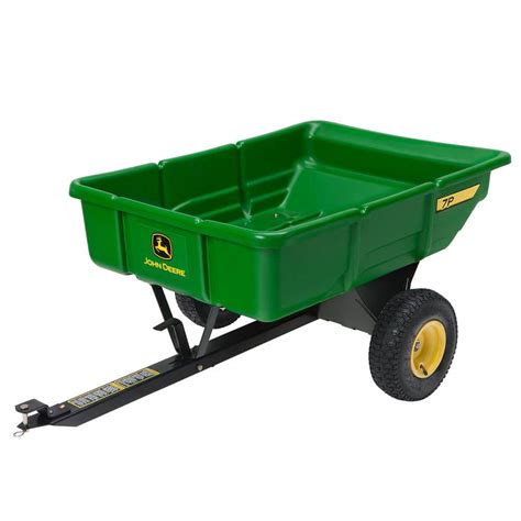 John Deere Lb Cu Ft Tow Behind Poly Utility Cart Dump Trailer
