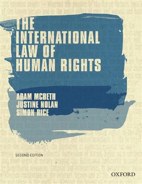 The International Law Of Human Rights 2nd Edition By Adam Mcbeth