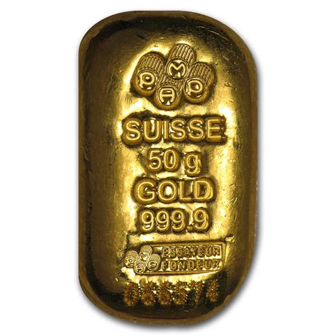Buy 50 Gram Gold Bar Pamp Suisse Cast Poured Apmex
