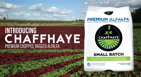 Now Offering Chaffhaye Premium Chopped Bagged Alfalfa Stutsmans