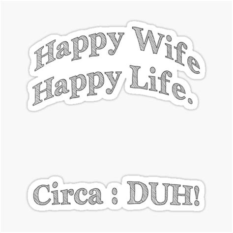 Happy Wife Happy Life Circa Sticker By Mazalcrafts Redbubble