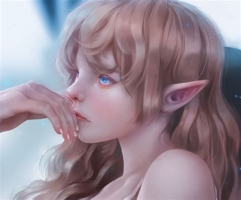 945162 illustration claws long hair fantasy art magic fantasy girl elves pointy ears