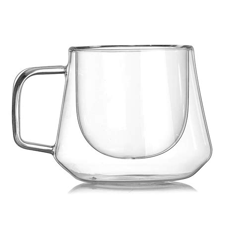 double coffee mugs with handle mugs drinking insulation double wall glass tea cup t drinkware