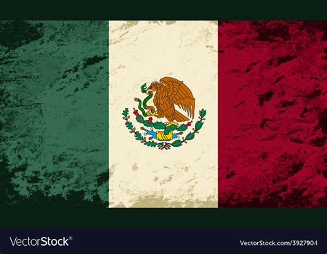Mexican Flag Grunge Background Royalty Free Vector Image