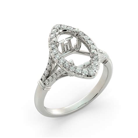 jandh jewelers marquise semi mount vintage round diamond halo engagement ring platinum walmart
