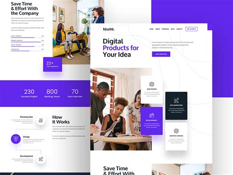 Digital Agency Landing Page Template Uplabs