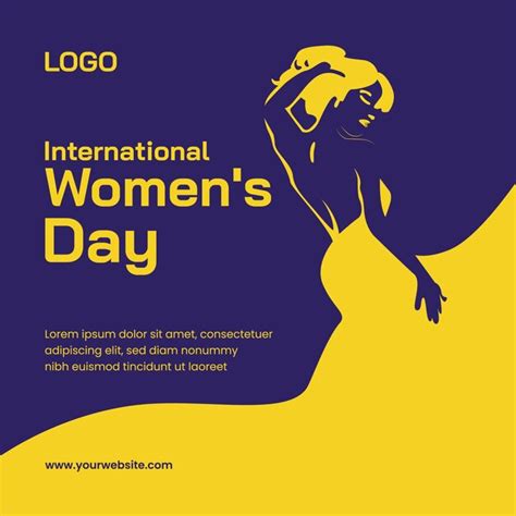 Happy Womens Day Celebration Poster Vorlage Premium Vektor