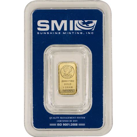 1 Gram Gold Bar Sunshine Minting 9999 Fine In Sealed Assay Ebay
