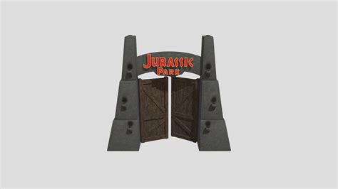 Jurassic Park Gate Download Free 3d Model By Mathzilla5335