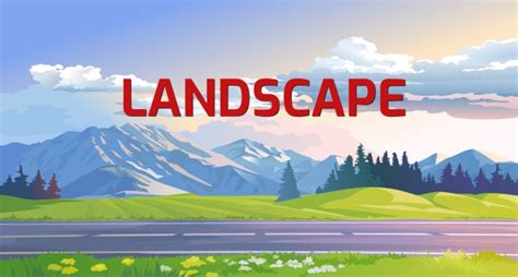 Landscape Vocabulary With Flashcards