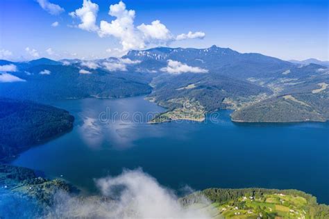 Summer Lake And Mountain Landscape Stock Photo Image Of Ceahlau