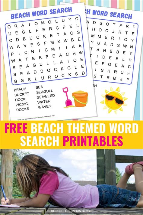 Free Printable Summer Beach Word Search Fun Word Puzzle For Kids