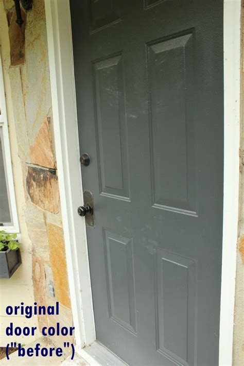 Use a brush for this narrow space for better control. How to Paint an Exterior Door as in, Shut the Front Door!
