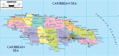 Political Map Of Jamaica Jamaica Map Jamaica Where Is Jamaica