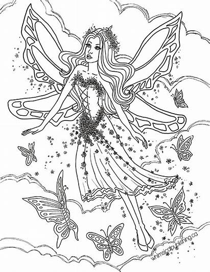 Coloring Pages Fairy Butterfly