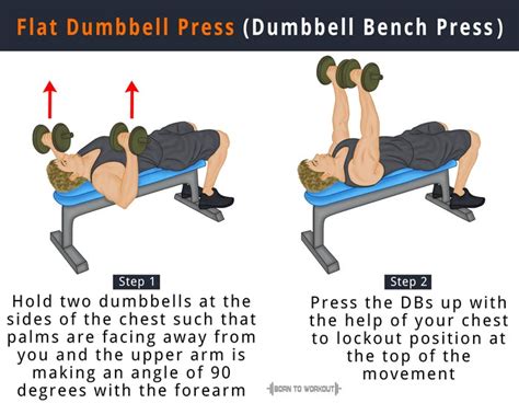 How To Do Flat Dumbbell Press Dumbbell Bench Press Born To Workout