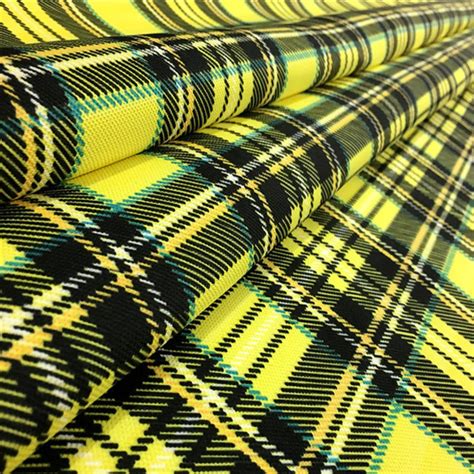 Flannel Fabric By The Yard Plaid Yellow Flannel Upholstery Etsy