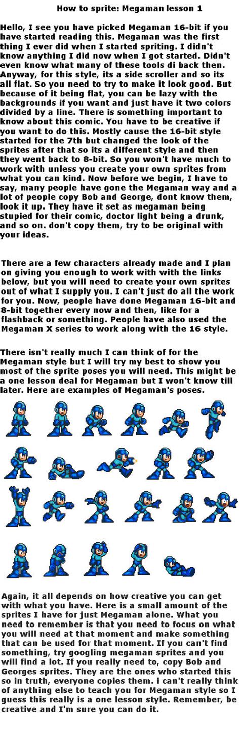 How To Sprite Megaman Lesson By Necrolichmon On Deviantart