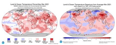 Assessing the Global Climate in March 2021 | News | National Centers ...