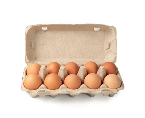 Boîte à œufs Avec œufs De Poule Emballage En Carton Ou Contenant à