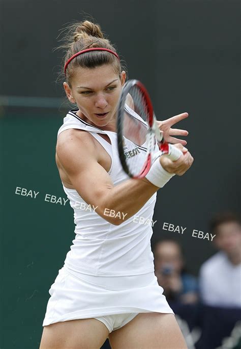 Simona Halep Sexy Busty Tennis Player ~ 4x6 Glossy Photo ~ Court Shot 10 Ebay