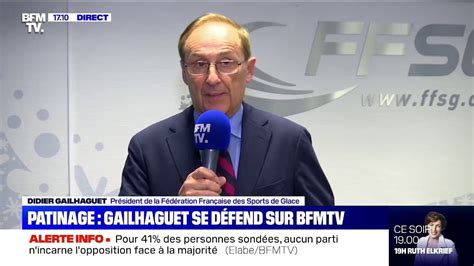 Didier Gailhaguet Je n ai pas protégé Gilles Beyer