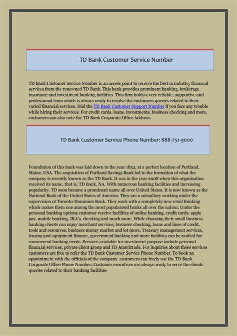 We did not find results for: TD Bank Customer Service Number by customernumber - Issuu