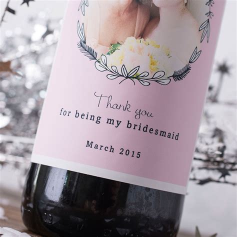 Personalised Wine Thank You For Being My Bridesmaid
