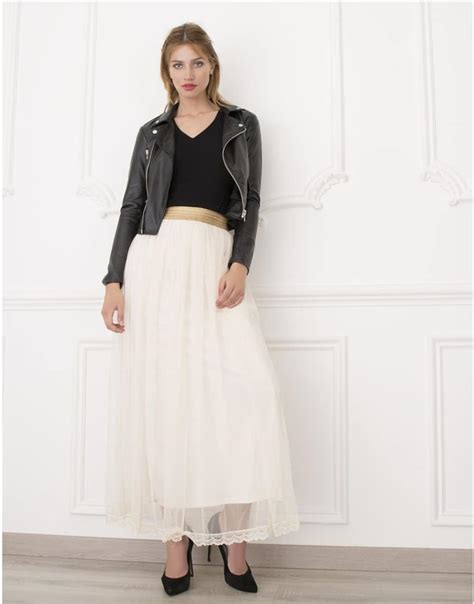 danity cream tulle skirt alila