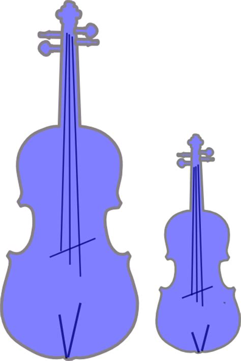 Blue Violins Clip Art At Vector Clip Art Online Royalty