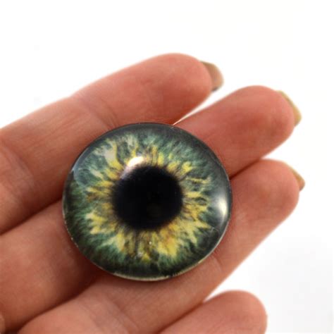 Olive Green Human Glass Eyes Handmade Glass Eyes