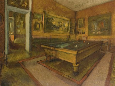 Billiard Room At Menil Hubert 1892 Painting By Edgar Degas Pixels