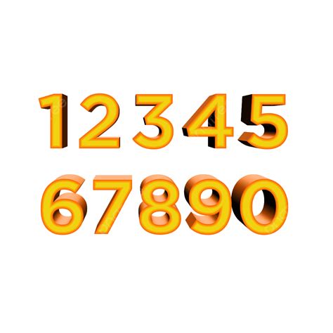 Numbers In 3d Images Hd Simply 3d Number 3d Number Yellow Png Image