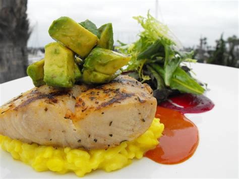 By sarah hager | february 13, 2018 at 6:43 pm est. grilled cobia fillet with saffron risotto and blood orange ...