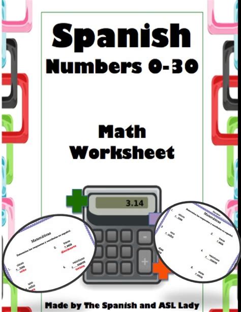 Spanish Numbers 0-30 Worksheet