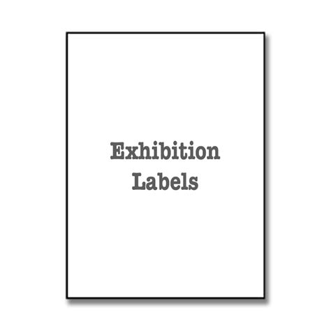 Printable Exhibit Labels