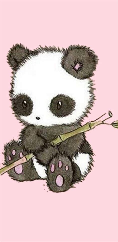 Cute Panda Watercolor Cupcake Cute Drawing Draw Drawings Easy Clipart