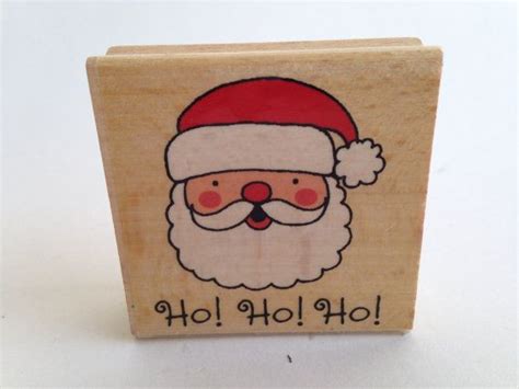 Ho Ho Ho Santa Laughs Christmas Stamp Vintage Rubber Stamp Etsy Christmas Stamps Card