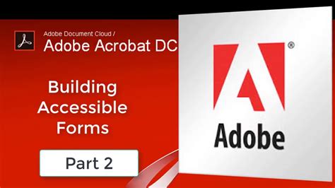 Accessibility Basics For Adobe Acrobat Pro Forms Part Youtube