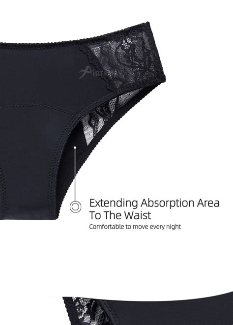 4 Layers Lace Mid Waist Period Panties Menstrual Physiological Underwear Leakproof Period Undies