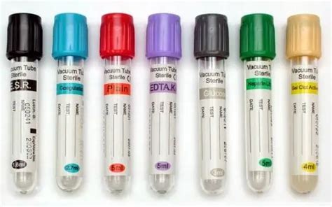 Ck Blood Test Tube Color List Of Blood Tests And Tubes