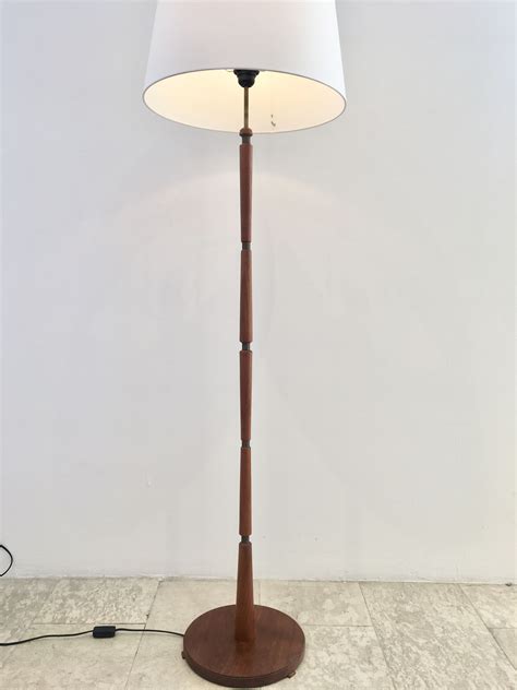 Vintage Danish Floor Lamp In Teak And Brass Design Market