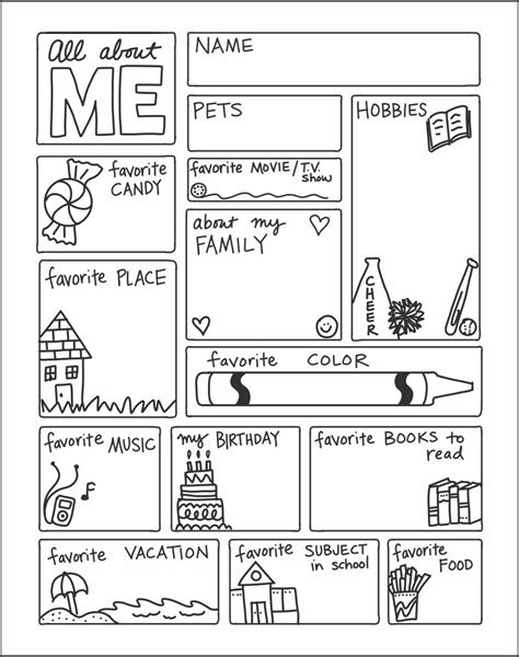 We have different friends, different. 6 Best Images of All About Me Printable Template - All ...