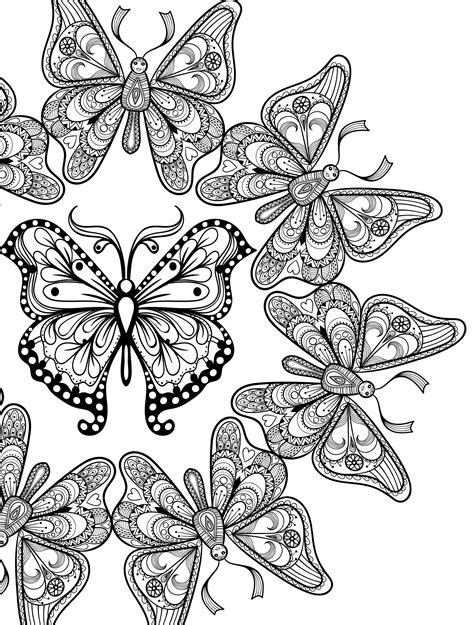 Butterfly is one of the most admired animals for its beauty. 23 Free Printable Insect & Animal Adult Coloring Pages ...