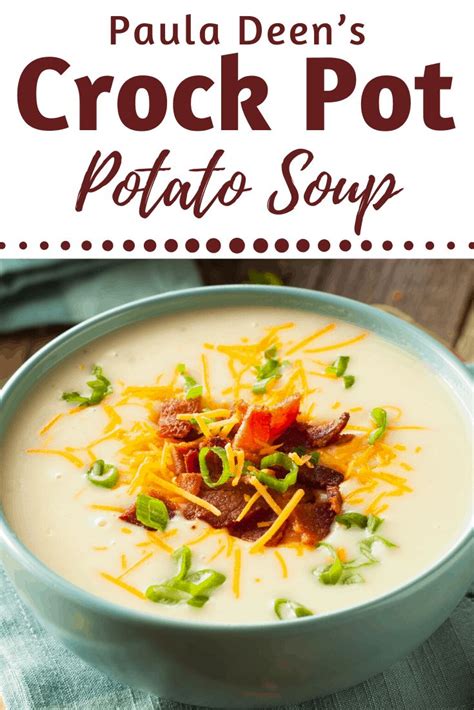 In a medium saucepan, mix butter and cheese. Paula Deen's Crockpot Potato Soup | Recipe | Potato soup ...